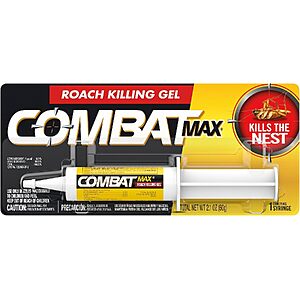 2.1-Oz Combat Max Roach Killing Gel w/ Syringe Applicator $5.57 w/ S&S + Free Shipping w/ Prime or on $35+