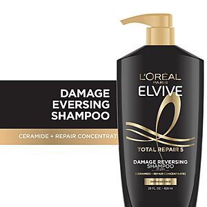 4/$30 S&S get $10 Amazon Credit   28oz PUMP Bottles of  L'Oreal Paris Elvive Total Repair 5 Repairing Shampoo or Conditioner