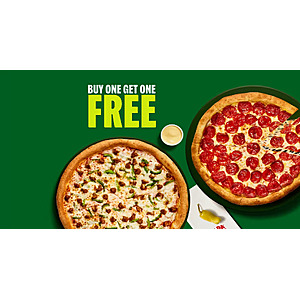 Buy One Get One Free: Papa Johns Large 1-Topping Pizzas