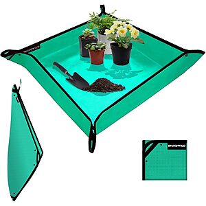 39.5" SPONDWILD Square PE Repotting Mat w/ Corner Buckles (Green) $3.08 + Free Shipping w/ Prime or on $35+