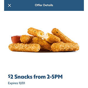 $2 Snacks at Sonic from 2-5 PM