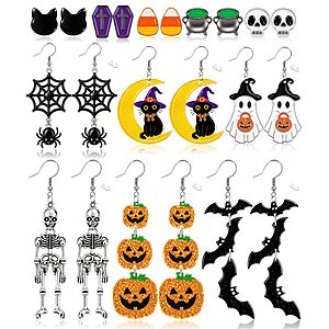 Amazon – LUYI 11-Pair Halloween Earrings Set - $8.99 w/ Code