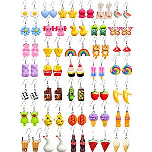 Amazon – LUYI 36-Pair Resin Novelty Earrings Set - $8.99 w/ Code