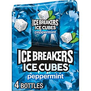 [SnS, AC] $6.40 | 4-Pack 40-Count Ice Breakers Ice Cubes (Peppermint) at Amazon