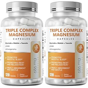 240-Count iMATCHME Triple Magnesium Complex Capsules (Glycinate, Taurate & Malate) $13.79 + Free Shipping w/ Prime or on $35+