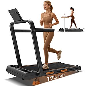 CURSOR FITNESS Foldable Walking Pad Treadmill w/ Handles & 17% Incline $109.99 + Free Shipping