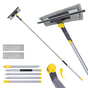 77" 2-in-1 Window Squeegee & Microfiber Scrubber w/ Extension Pole $6.14 + Free Shipping w/ Prime or on $35+