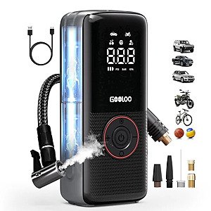 GOOLOO 160PSI Tire Inflator Portable Air Compressor w/ 7500mAh Battery $19.99 + Free Shipping w/ W+ or over $35