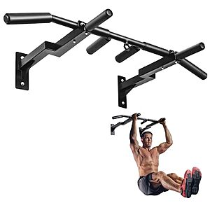 $53.43* | Yes4All Multi-Grip Wall Mount Pull-Up Bar 16"/24" Reversible Design at Amazon