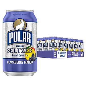 [S&S]18 Pk 12 Oz Polar Seltzer Water Blackberry Mango $7.95 + Free S&H w/ Prime or $35+