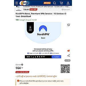 2 year Nord VPN subscription $49.99