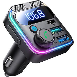 JOYROOM Bluetooth 5.4 FM Transmitter + 84W PD & QC 3.0 USB C Car Charger $11 @ Amazon