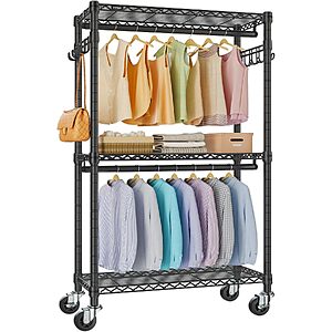 77" VIPEK R2 Heavy Duty Adjustable Rolling Clothes Rack $50 + Free S&H