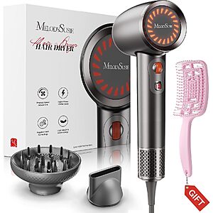 MelodySusie 1600w Hair Dryer with Diffuser $19 + Free S/H