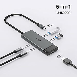 TP-Link USB C Hub 5-in-1 Multiport Adapter (UH5020C) | 4K@60Hz HDMI, 100W Power Delivery, 1×USB-C, 2× USB-A Data Ports | 5Gbps | Coupon price $9.15