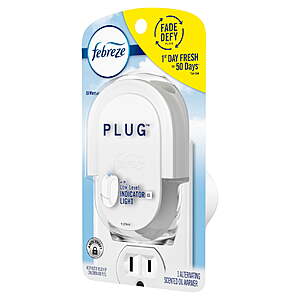 MM $3.5 WM Cash +Febreze Plug in Air Freshener Odor-Fighting Scented Oil Warmer, 1 Count $3.42