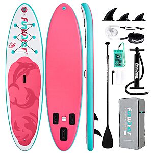 FunWater Inflatable Stand Up Paddle Board with Beginners SUP Accessories $85.00