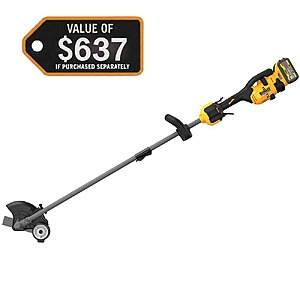 Select Home Depot Stores: FLEXVOLT 60V MAX 7.5 in. Cordless Battery Powered Attachment Capable Edger Kit with (1) FLEXVOLT 9 Ah Battery & Charger $191.97