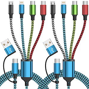 Amazon – Jogrytece 4-in-2 Multi Charging Cables, 2-Pack 5' - $7.47 w/ Code
