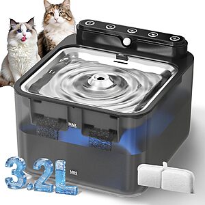 Amazon – fitenected 108-Oz Wireless Cat Water Fountain - $22.79 w/ Code