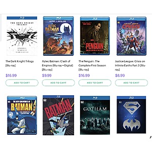 Gruv.com Dark Knight Spotlight - Batman DVD & Blu-ray Deals plus Extra 15% Off For new Gruv Account with code FIRSTGRUV15