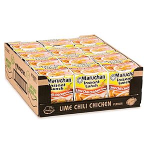 [SnS, AC] $8.44 | 12-Pack 2.25-Oz Maruchan Instant Lunch (Lime chili chicken) at Amazon