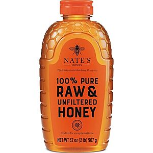 $8.45 | 32-Oz Nate's 100% Pure, Raw & Unfiltered Honey at Amazon