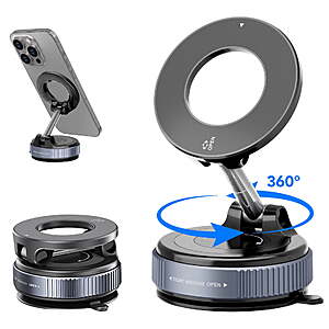 Magnetic Phone Holder for Car, Suction Cup Car Phone Holder for Windshield and Dashboard $10.99