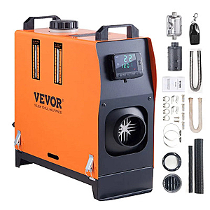 VEVOR 12V 5KW Diesel Air Heater w/ 5L Tank, LCD & Remote $61.23 Shipped