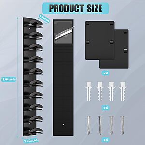 $5 AC Hat Organizer for Baseball Caps 2Pack, Hat Rack for Wall with Strong Adhesive Hold up to 20 Hats,