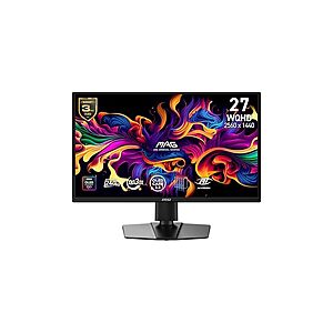 msi MAG 272QP QD-OLED X24 27-Inch WQHD Gaming Monitor, 2560 x 1440 Quantum Dot OLED Panel, 240Hz, 0.03ms, Adaptive-Sync,Factory Reconditioned $285.99