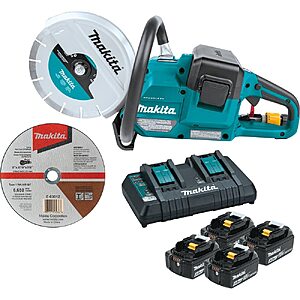Makita XEC01PT1 18V X2 (36V) LXT® Lithium-Ion Brushless Cordless 9" Power Cutter Kit, with AFT®, Electric Brake, 4 Batteries (5.0 Ah) $687.99