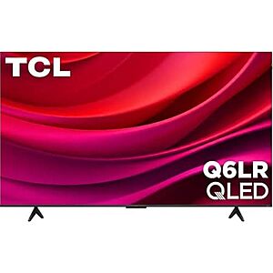 $267.99* | TCL 50” Class Q6LR Series 4K QLED, HDR Smart TV with Roku at Amazon