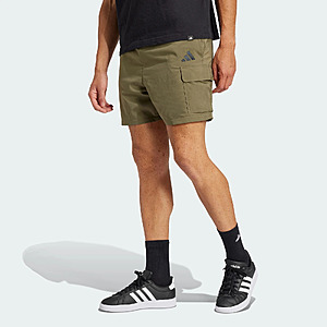 Adidas Men's Essentials Small Logo Cargo Chelsea Shorts  (Olive Strata/Black) $13.00 + Free Shipping