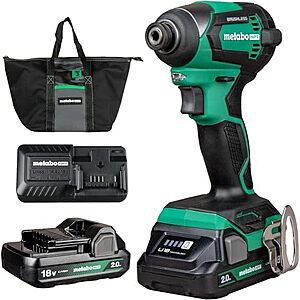 Metabo HPT 18V Cordless Brushless Impact Driver w/ 2x 2.0Ah Batteries & Charger $74.92 + Free Shipping