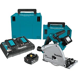 Makita XPS01PTJ Plunge / Track Saw with (2) Batteries, Charger, and Rail