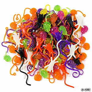 Bulk Sticky Halloween Skull, Cat & Jack-O'-Lantern Character Assortment – 184 pc $25