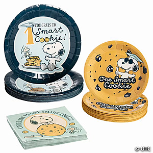 200 Pc. Peanuts® Smart Cookie Party Disposable Tableware Set for 50 Guests $16.08