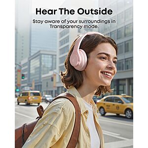 Soundcore by Anker Q20i Hybrid Active Noise Cancelling Headphones, Pink $69.99