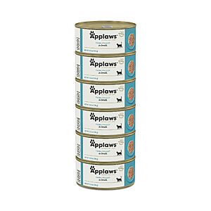 Select Accts[S&S,AC] 6-Pk 5.5 oz Applaws Tuna Fillet in Broth Wet Cat Food $10.41 + Free S&H w/ Prime or $35+