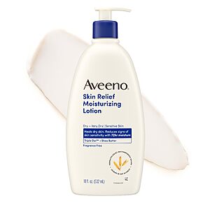 18-Oz Aveeno Skin Relief Fragrance-Free Moisturizing Body Lotion $7.12 w/ S&S + Free Shipping w/ Prime or on $35+