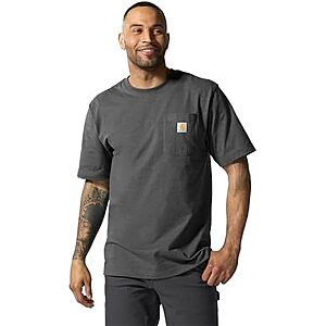 $13.68* | Carhartt Men's K87 Pocket T-Shirt (Carbon Heather) at Amazon