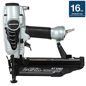 $89 LOWES Metabo HPT 2-1/2-in 16 -Gauge Pneumatic Straight Finish Nailer