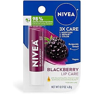 $2.37-$4.73 S&S NIVEA Lip Balm 2ct or 4 ct in BLACKBERRY AMAZON
