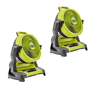 2-Pack RYOBI ONE+ 18V Cordless 7.5" Bucket Top Misting Fans (Tool Only) $89 + Free Shipping