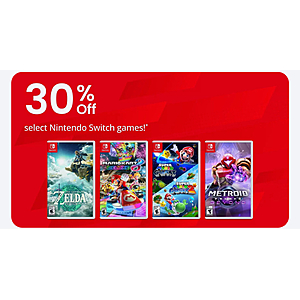 Gameatop - 30% off select Nintendo Switch games (physical)
