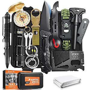 $18 ac AMAZON 19 in 1 Survival Kit Stocking Stuffers for Men, Survival Gear and Supplies
