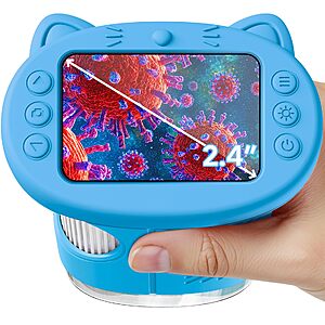 1000X Handheld Digital Microscope for Kids, 2.4" IPS Screen STEM Toys $25.94