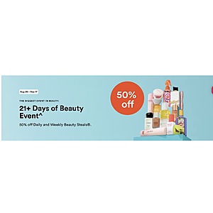 Ulta Today’s 50% off Beauty Steals 09/13
