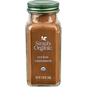2.08-Oz Simply Organic Ground Ceylon Cinnamon $5.47 w/ S&S + Free Shipping w/ Prime or on $35+